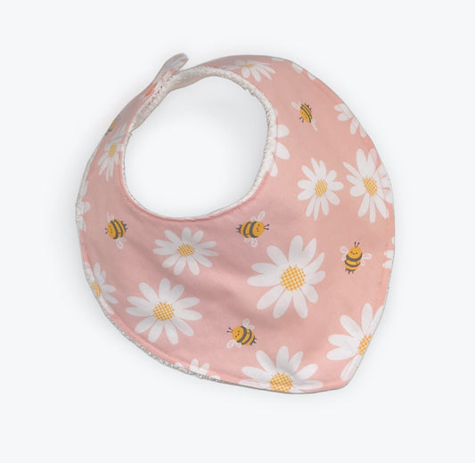 Pink Daisy Bib