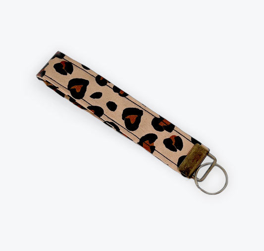 Brown Leopard Wristlet