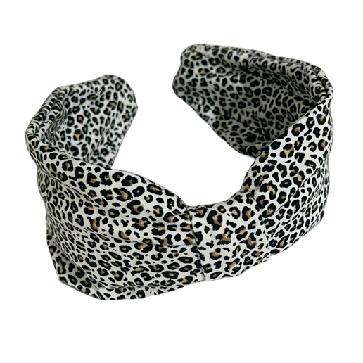 White Leopard Knotted Hairhoop