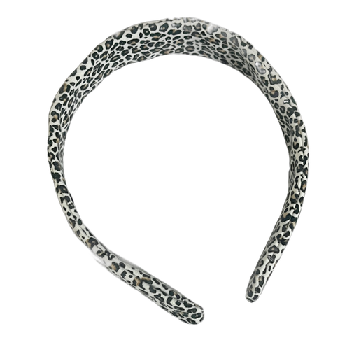 White Leopard Solid Hairhoop